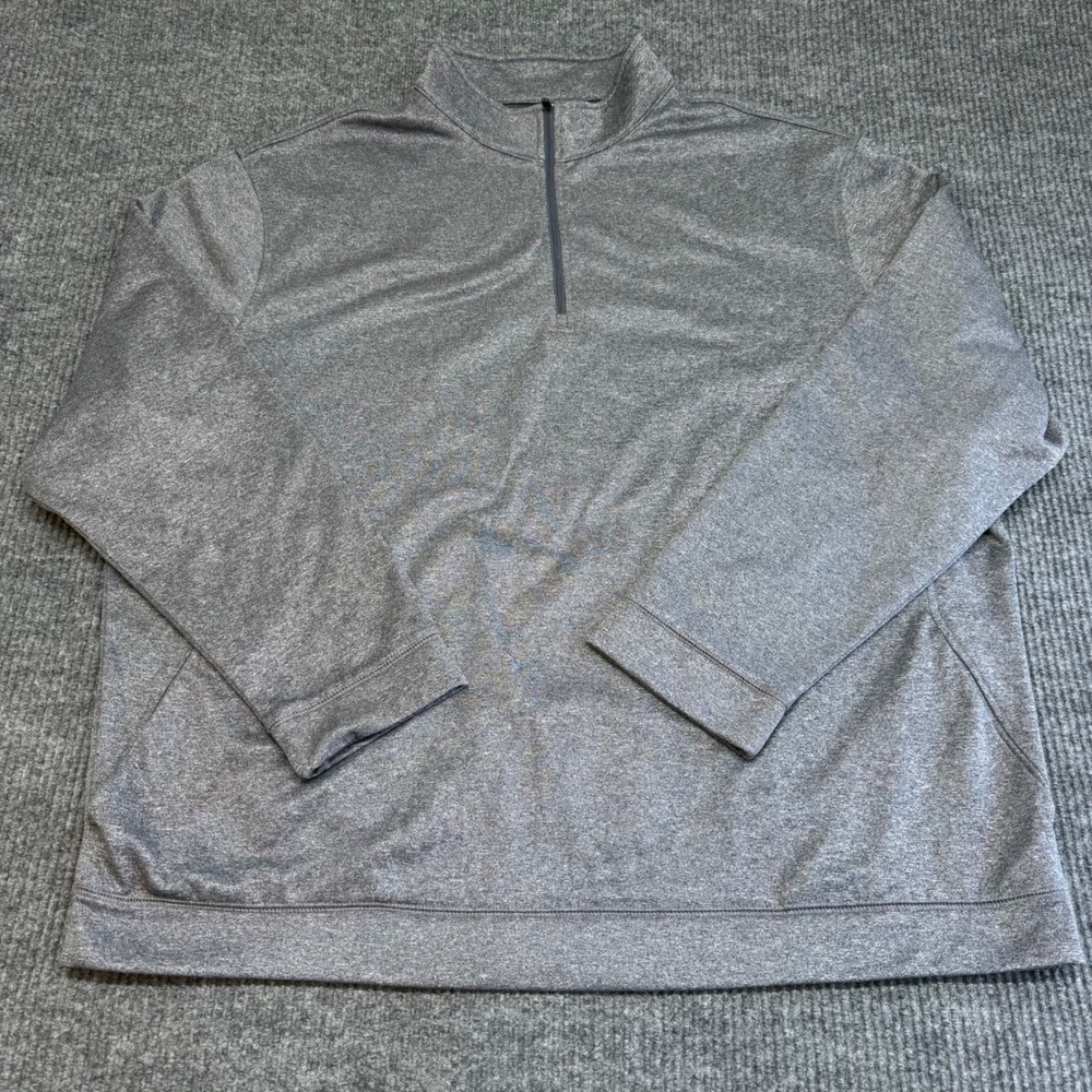 PGA TOUR Men's 3XLT Gray 1/4 Zip‎ Performance Pullover Golf Athletic Top